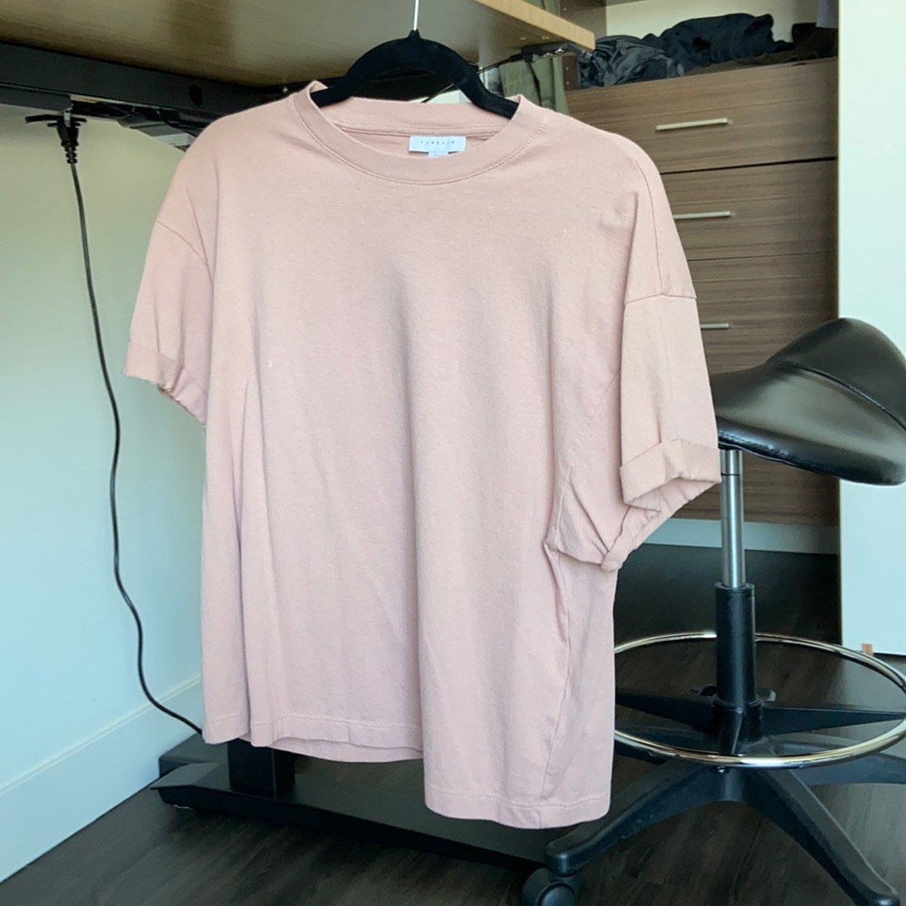 2 Topshop boxy cropped tees